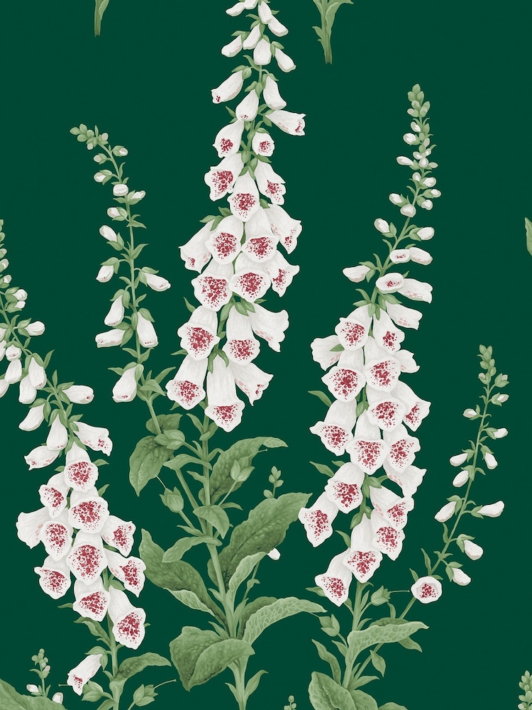 Graham & Brown Emerald Foxglove 10M Wallpaper - Image 2 of 4