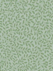 Graham & Brown Sage Gilded Leaf 10M Wallpaper - Image 2 of 4