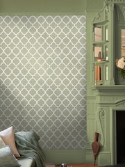 Graham & Brown Sage Trellia 10M Wallpaper - Image 1 of 4