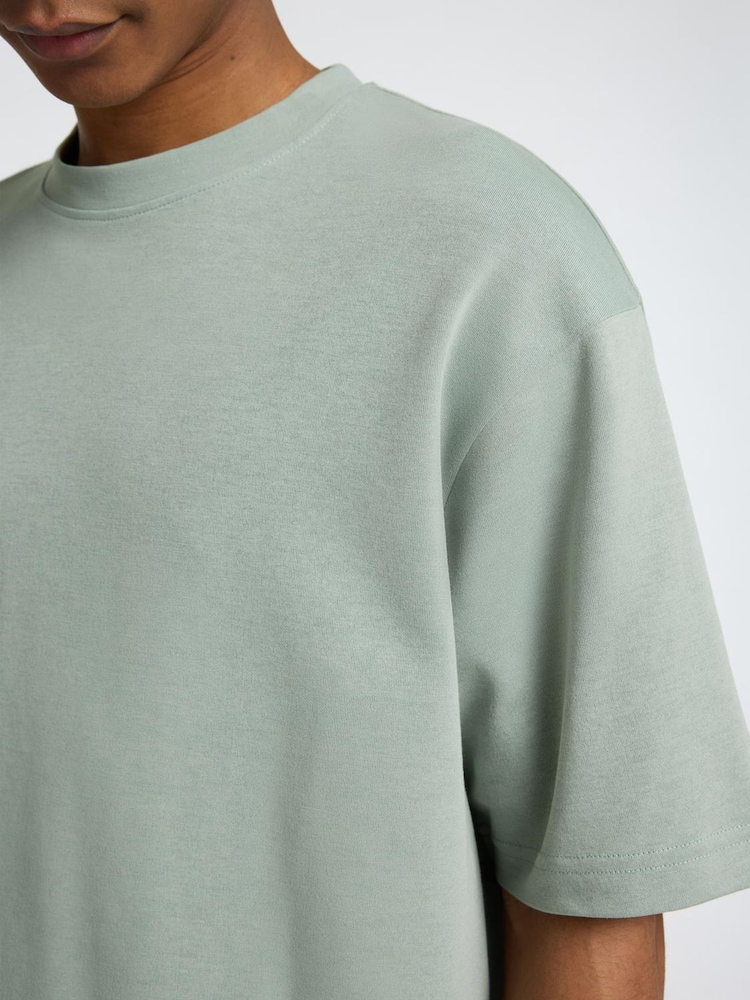 Selected Homme Green Short Sleeve Crew Neck T-Shirt - Image 2 of 4
