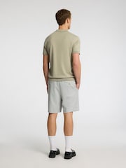 Selected Homme Green Short Sleeve Knitted Polo Shirt - Image 3 of 4