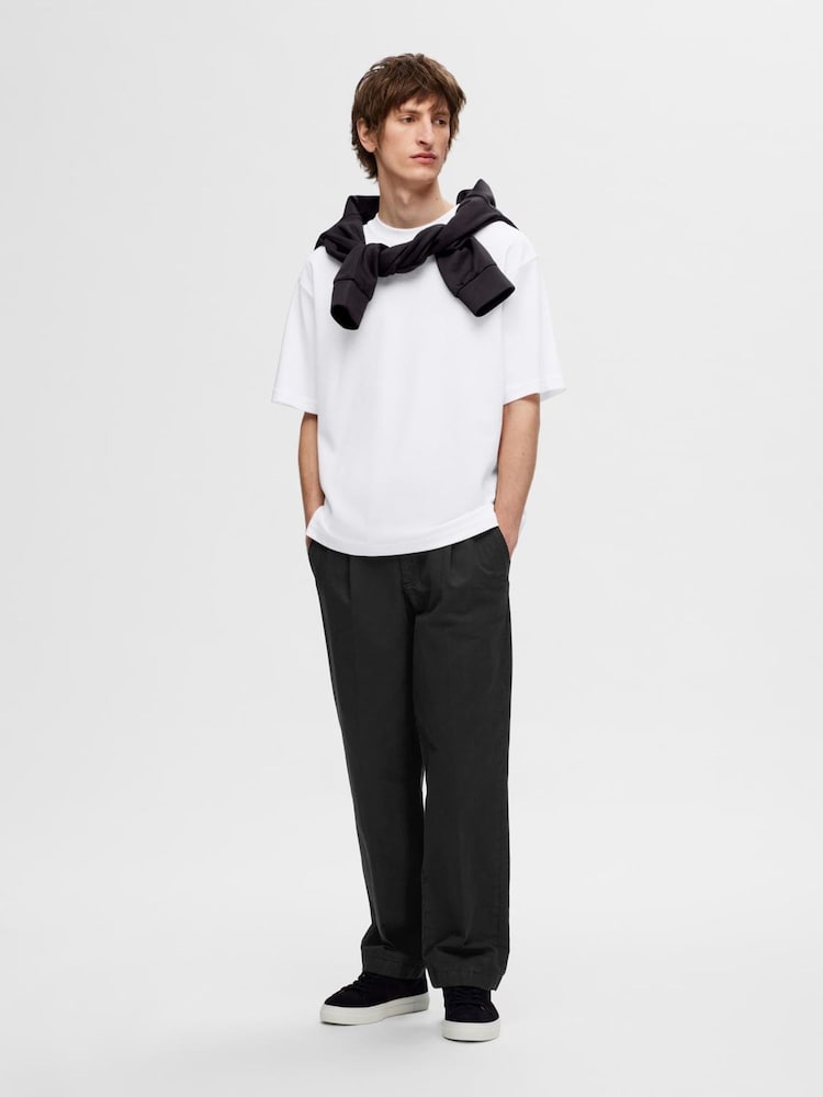 Selected Homme White Short Sleeve Crew Neck T-Shirt - Image 1 of 4 Selected Homme White Short Sleeve Crew Neck T-Shirt - Image 1 of 4
