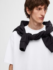 Selected Homme White Short Sleeve Crew Neck T-Shirt - Image 2 of 4