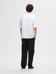 Selected Homme White Short Sleeve Crew Neck T-Shirt - Image 3 of 4