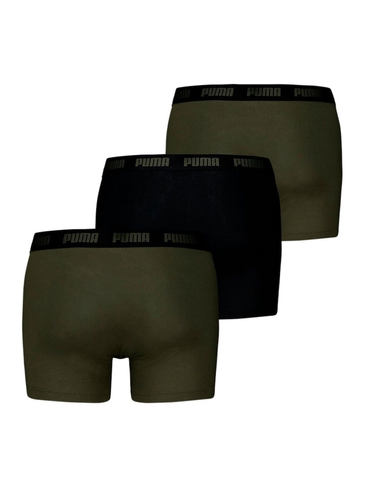 Puma Green Mens Boxers Briefs 3 Pack - Image 2 of 2