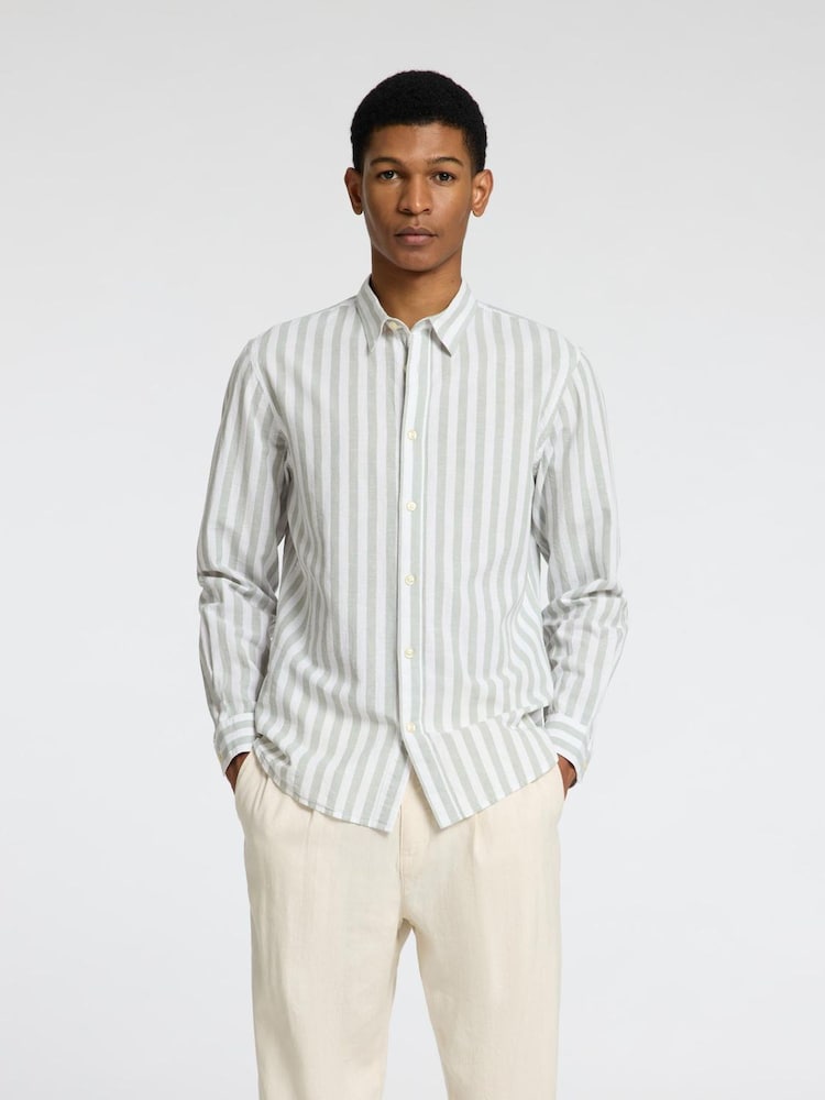 Selected Homme Green Long Sleeve Shirt - Image 1 of 4