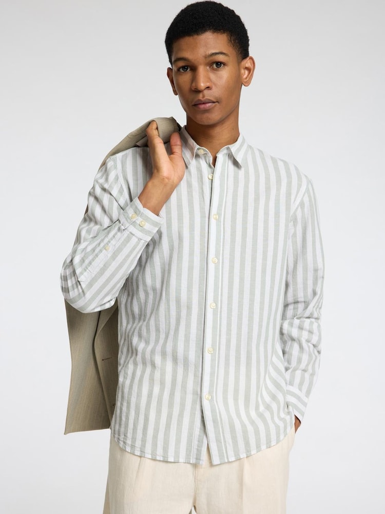 Selected Homme Green Long Sleeve Shirt - Image 4 of 4