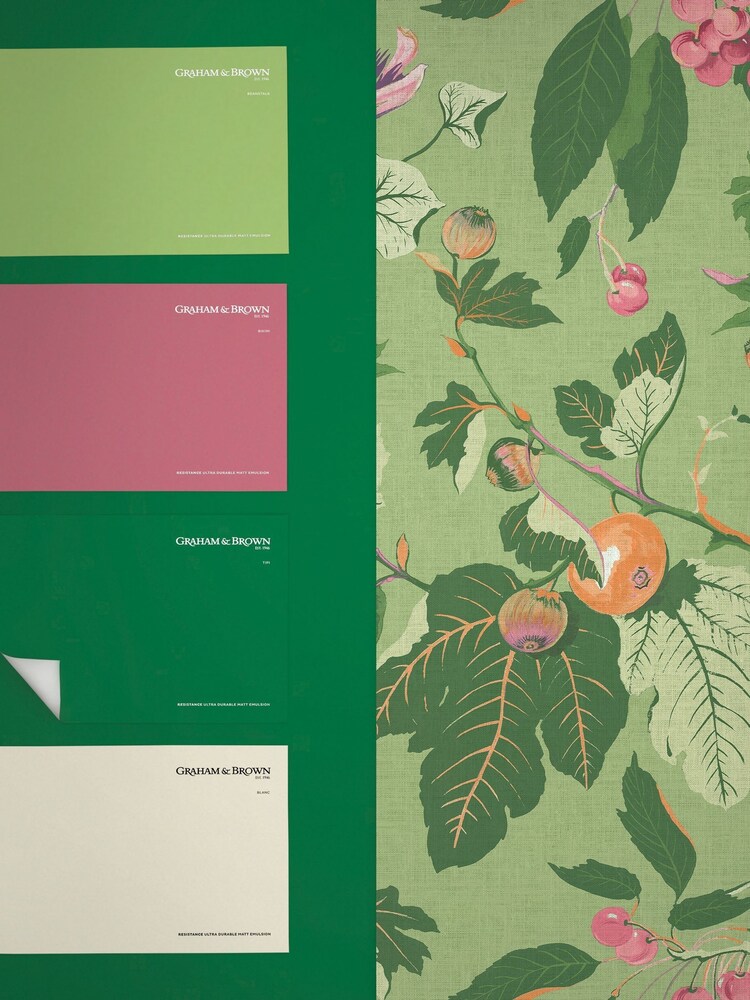 Graham & Brown Green Craftwork Trail A4 Wallpaper Sample - Image 4 of 4