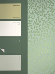 Graham & Brown Sage Gilded Leaf Print A4 Wallpaper Sample - Image 4 of 4