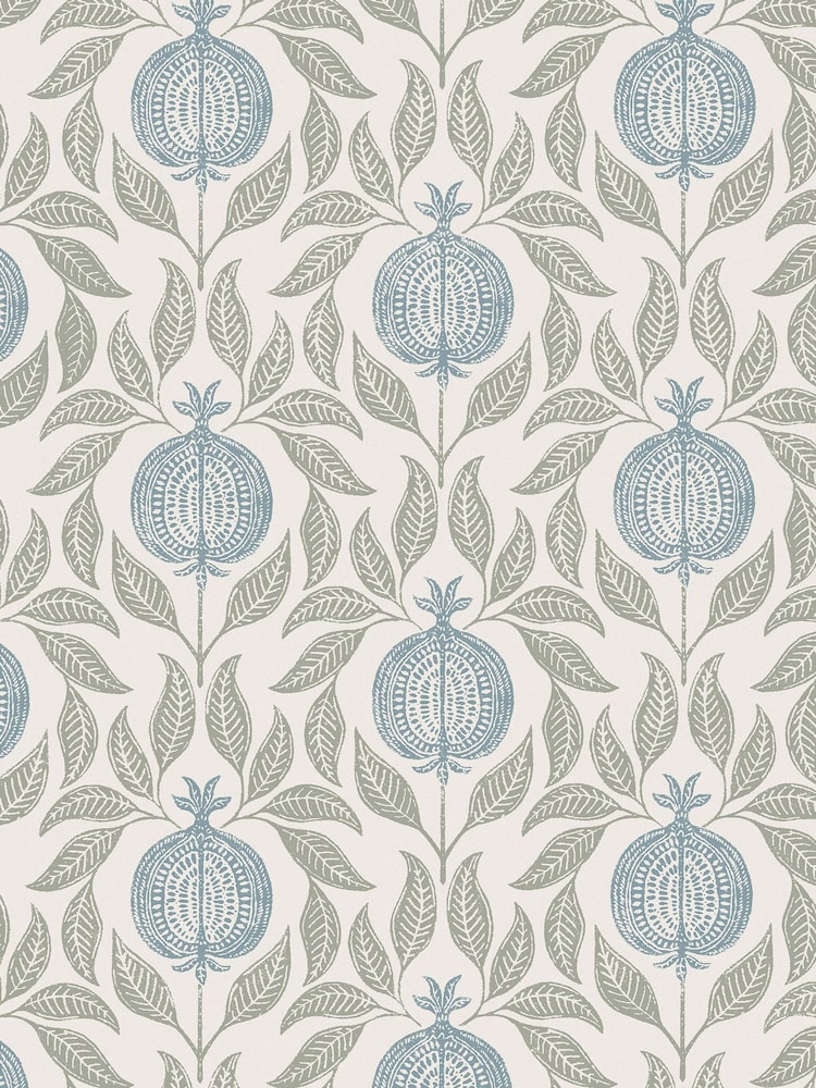 Graham & Brown Blue Green Apple of Grenada A4 Wallpaper Sample - Image 2 of 4