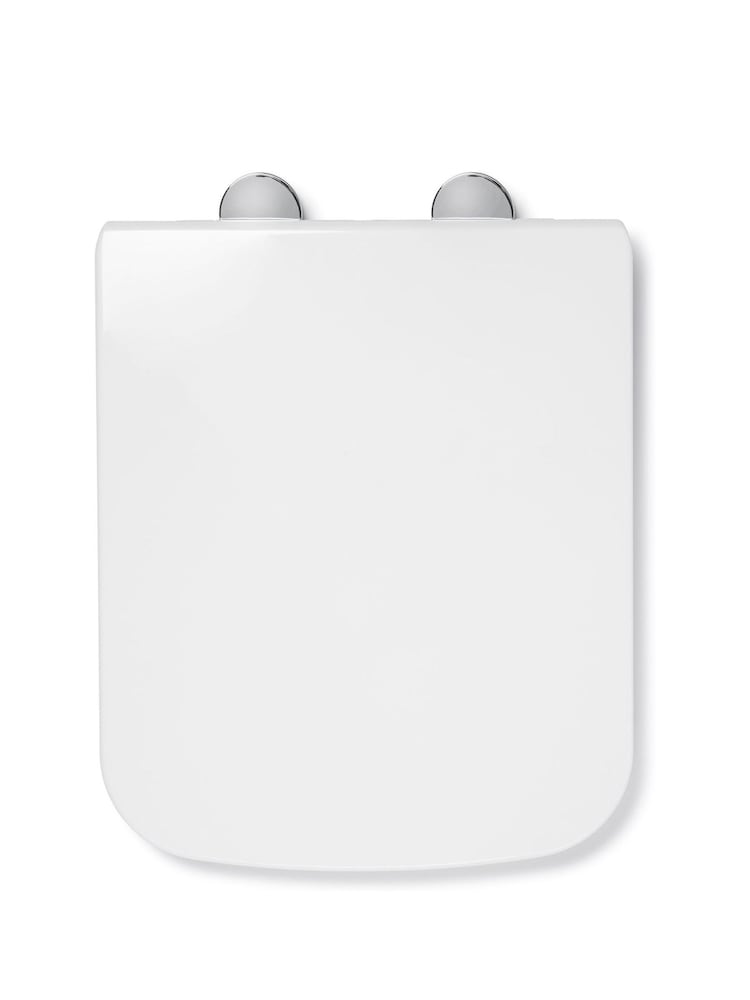 CROYDEX White Leven Square Flexi Fix Toilet Seat - Image 1 of 4