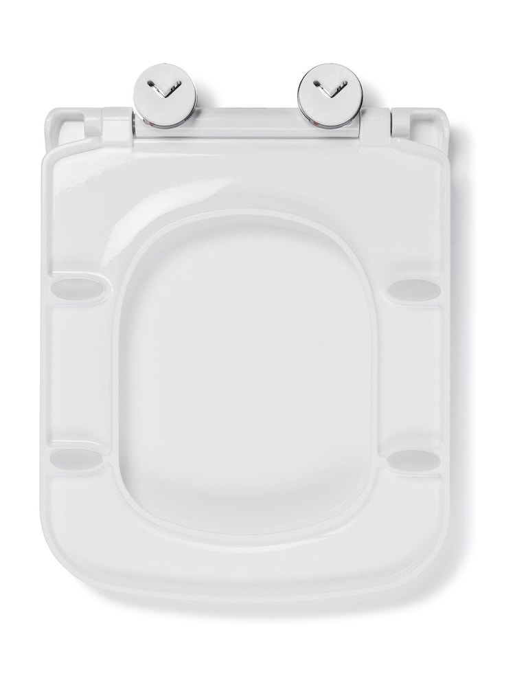 CROYDEX White Leven Square Flexi Fix Toilet Seat - Image 4 of 4