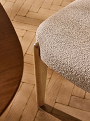 Set of 2 Casual Boucle Oyster Elton Dining Chairs - Image 2 of 8