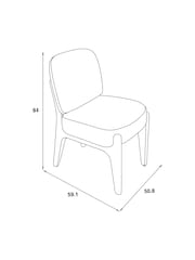 Set of 2 Casual Boucle Oyster Elton Dining Chairs - Image 3 of 8