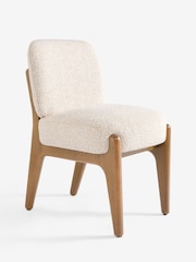 Set of 2 Casual Boucle Oyster Elton Dining Chairs - Image 5 of 8