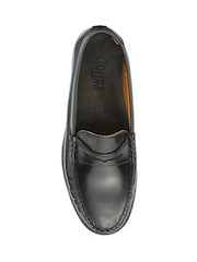 Jones Bootmaker Red Perna Smart Leather Moccasins Shoes - Image 4 of 5