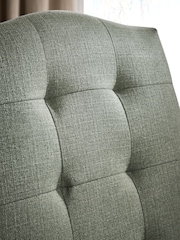 Set of 2 Soft Linen Look Green Malvern Button Light Wood Leg Dining Chairs - Image 2 of 7