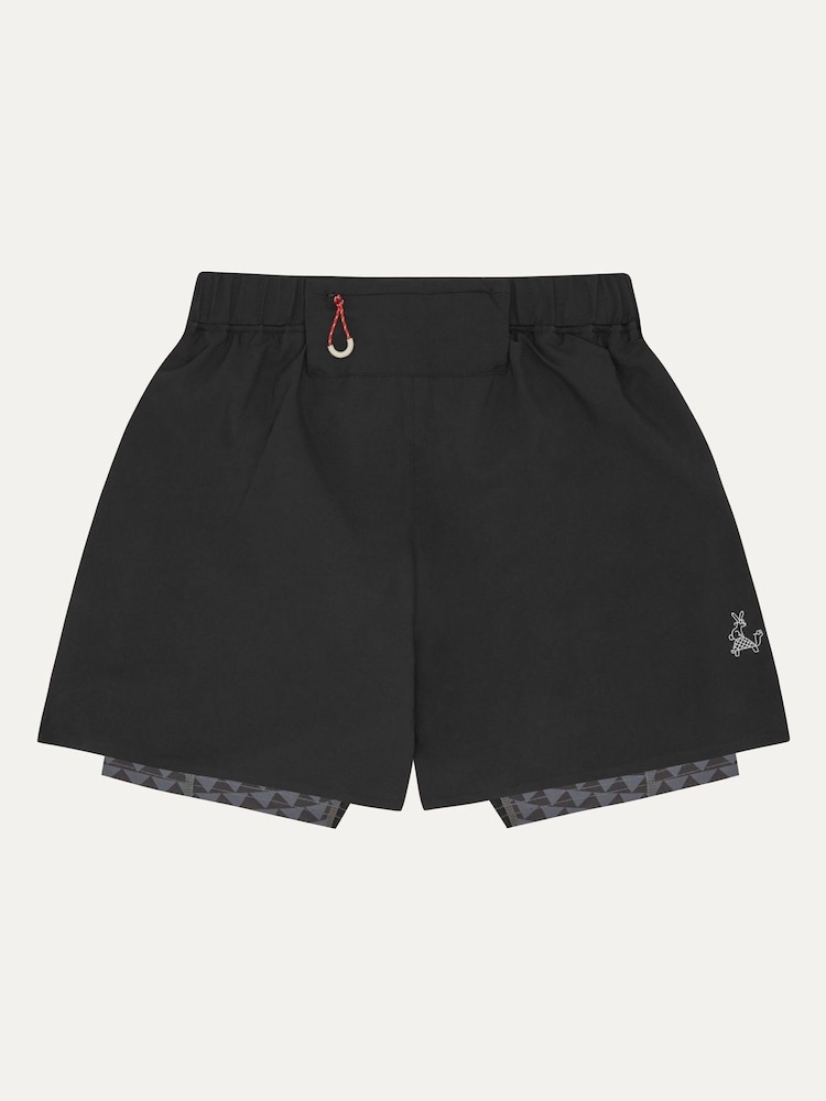Sealskinz Mens Neatishead Quick Dry Running Black Shorts With Under Short - Imagen 2 de 2