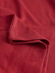 Cherry Red Long Sleeve Ribbed Roll Neck Top - Image 8 of 8