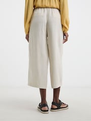 JD Williams Natural Linen Culottes - Image 3 of 4