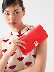 LK Bennett Florence Aurora Suede Long Clasp Clutch Bag - Imagen 3 de 4