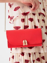 LK Bennett Florence Aurora Suede Long Clasp Clutch Bag - Imagen 4 de 4
