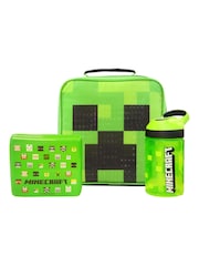 Vanilla Underground Green Boys Minecraft Lunch Bag Bottle and Snack Pot - Image 1 of 6