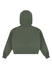Hunter Green Liza Cropped Hoodie - Image 4 of 4