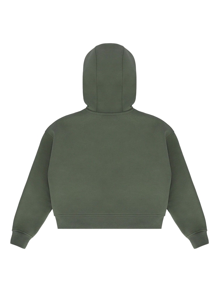 Hunter Green Liza Cropped Hoodie - Image 4 of 4