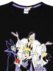 Vanilla Underground Womens Disney Villains Black Short Sleeve Long Leg Pyjamas Set - صورة 6 من 6