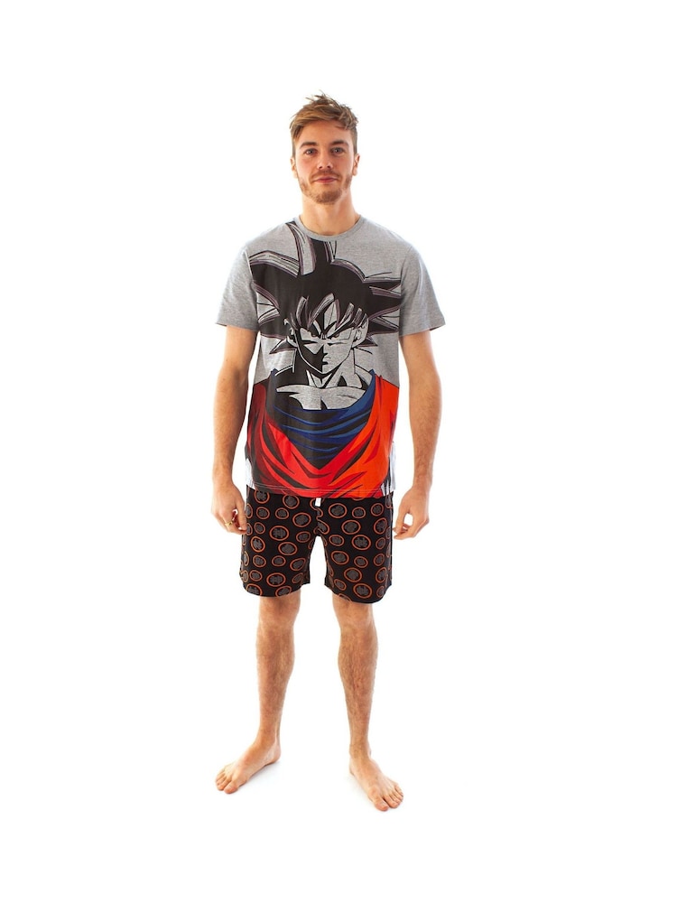 Vanilla Underground Grey Mens Dragon Ball Z Goku Short Sleeve Long Leg Pyjamas Set - Image 6 of 6
