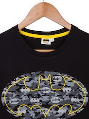 Vanilla Underground Black Mens DC Comics Batman Short Sleeve Long Leg 100% Cotton Pyjamas Set - Image 6 of 6