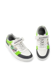 Vanilla Underground White Boys Minecraft Velcro Trainers - Image 1 of 6