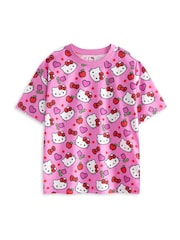 Vanilla Underground Pink Hello Kitty Girls Short Sleeve Short Leg 100% Cotton Pyjamas Set Multipack of 2 - Image 5 of 7
