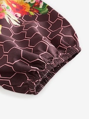 B by Ted Baker Ecru/Suklaa Geo Kukallinen Rantapaita - Kuva 11 / 12