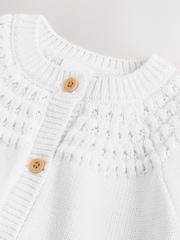 Weiß - Baby Heart Pocket Button Through Cardigan (0mths-2yrs) - Bild 4 von 7