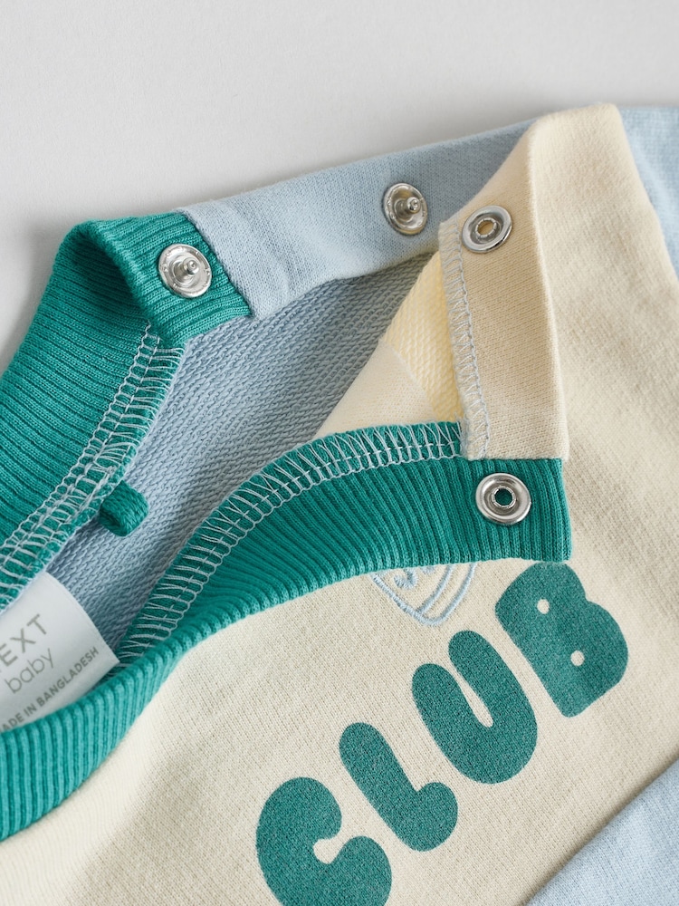 أزرق ـ طبعة Milk Club - طقم سويت شيرت وشورت للبيبي (0شهور-2سنوات) - صورة 14 من 14