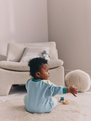 أزرق ـ طبعة Milk Club - طقم سويت شيرت وشورت للبيبي (0شهور-2سنوات) - صورة 3 من 14