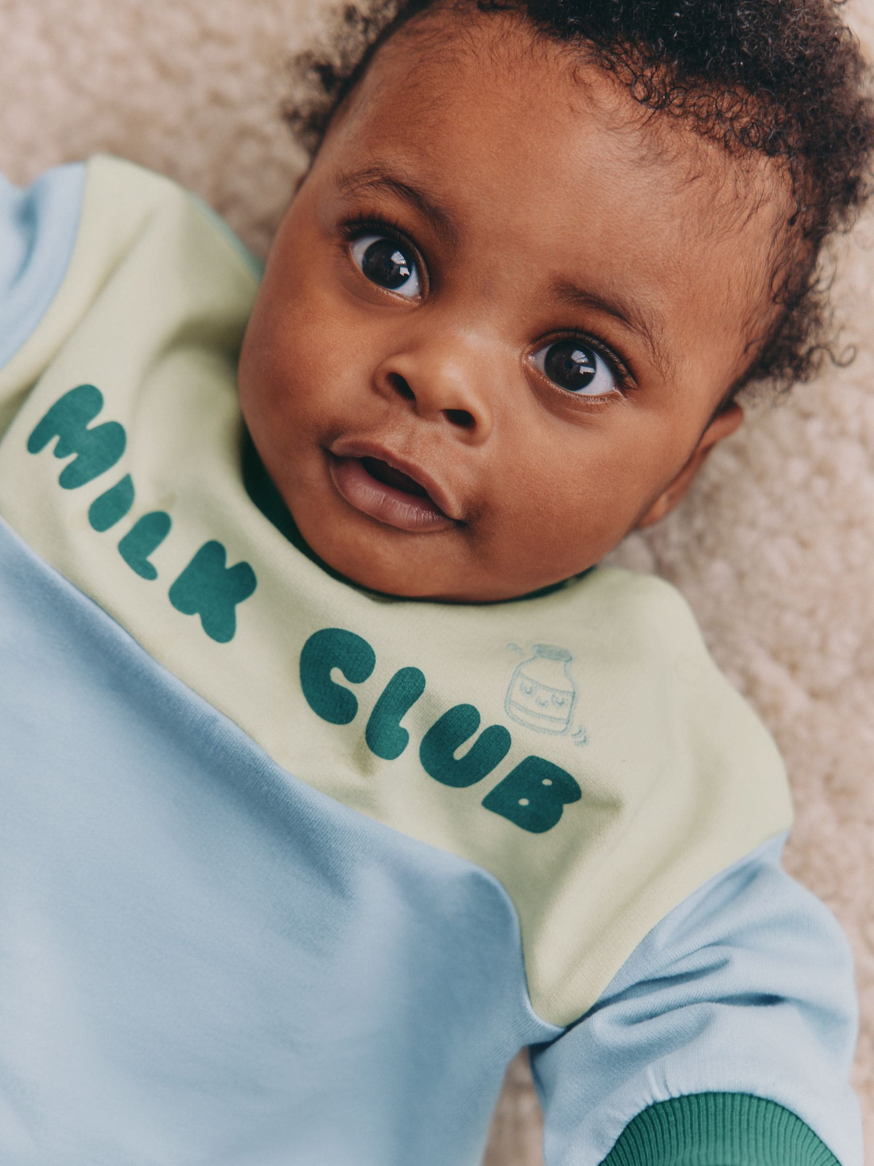 Buy Blue Milk Club Sweatshirt and Shorts Baby Set (0mths-2yrs