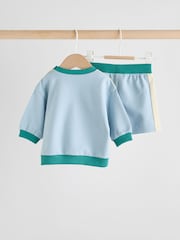 أزرق ـ طبعة Milk Club - طقم سويت شيرت وشورت للبيبي (0شهور-2سنوات) - صورة 6 من 14