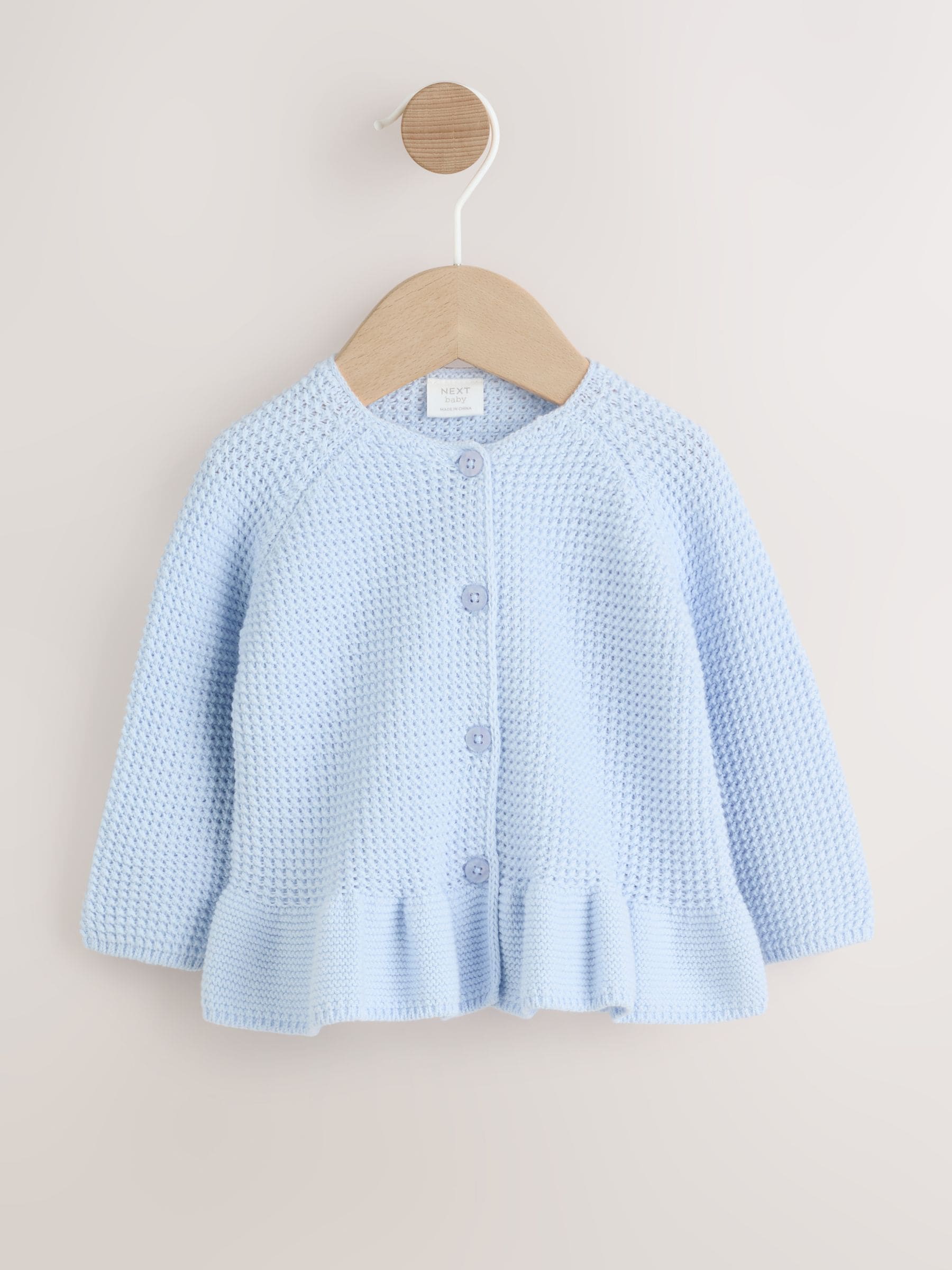 Buy Blue Peplum Baby Knitted Cardigan (0mths-2yrs) from Next USA