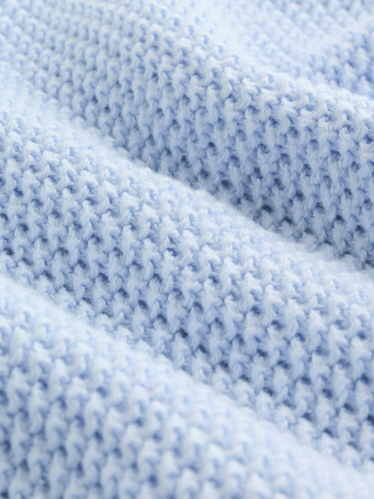 Blue Peplum Baby Knitted Cardigan (0mths-2yrs) - Image 8 of 8 Blue Peplum Baby Knitted Cardigan (0mths-2yrs) - Image 8 of 8