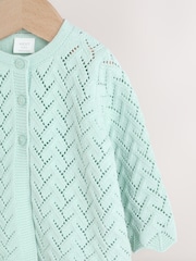 Green Baby Pointelle Knitted Cardigan (0mths-2yrs) - Image 3 of 8