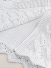 White Baby Pointelle Knitted Cardigan (0mths-2yrs) - Image 5 of 8