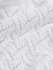 White Baby Pointelle Knitted Cardigan (0mths-2yrs) - Image 8 of 8