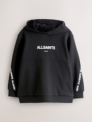 smALLSAINTS Black Logo Tape Oversized Pullover Hoodie - Image 5 of 10