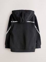 smALLSAINTS Black Logo Tape Oversized Pullover Hoodie - Image 6 of 10