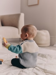 Blue Colourblock Jumper and Leggings Baby Set (0mths-2yrs) - Image 3 of 3