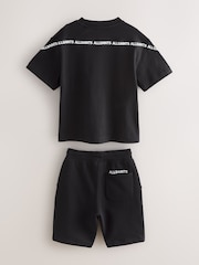 smALLSAINTS Black Logo Tape T-Shirt and Sweat Shorts Set - Image 10 of 15