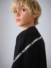 smALLSAINTS Black Logo Tape T-Shirt and Sweat Shorts Set - Image 4 of 15